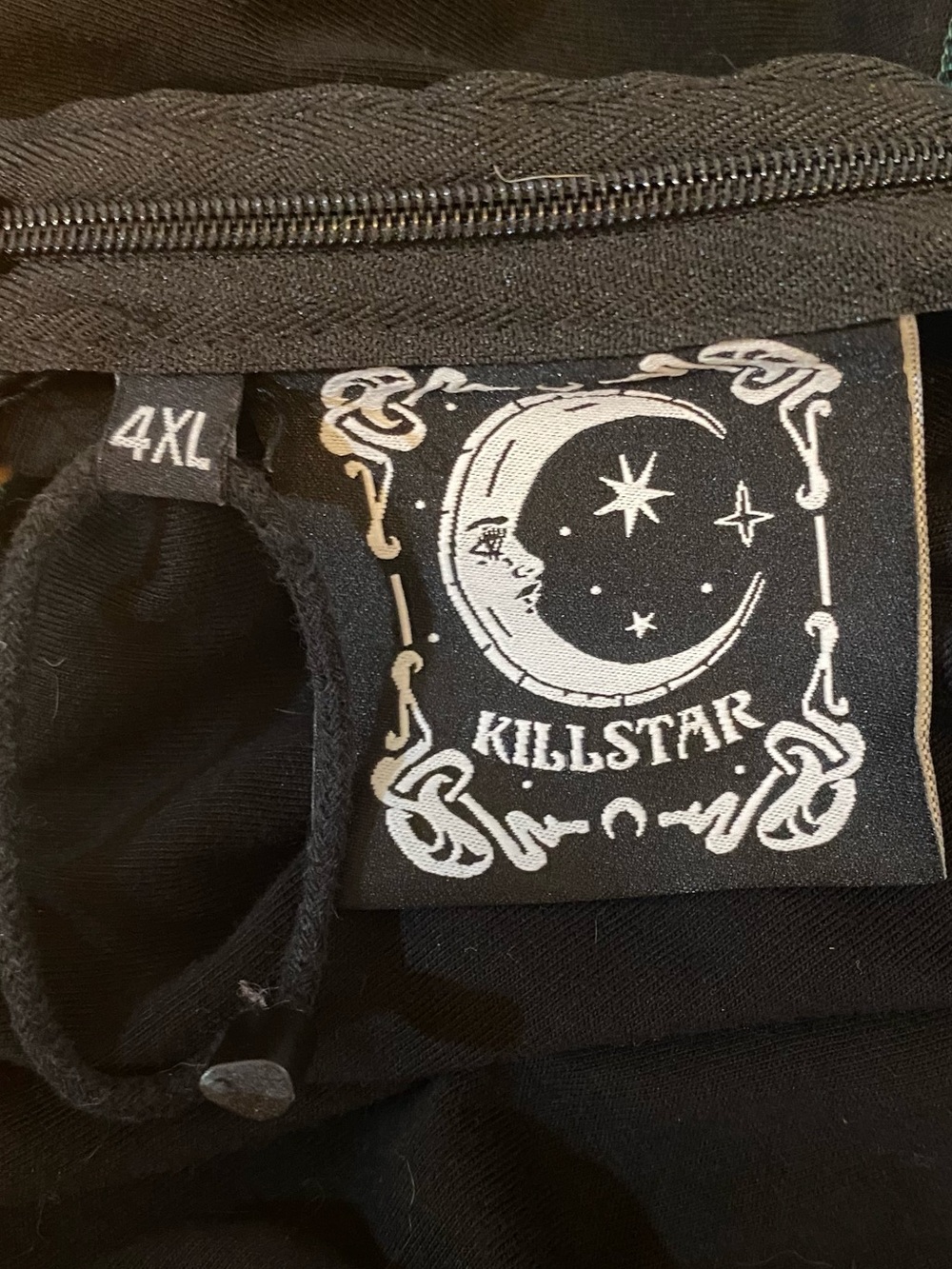 Killstar Magica Skater Dress with Hexagram Strap in Velvet Emerald Plus Size 4X - Picture 10 of 16